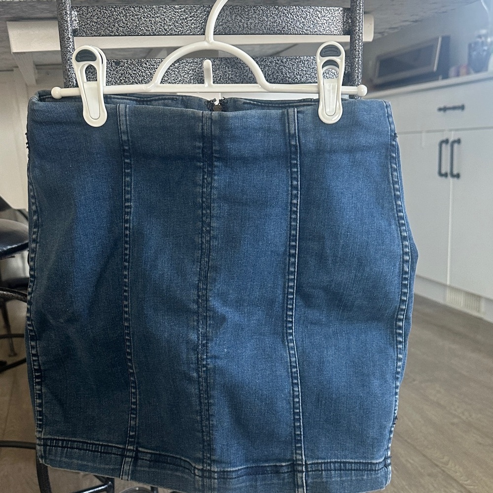 Free People Dark Blue Mini Skirt